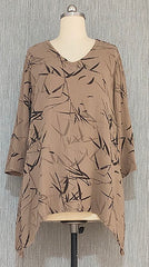 3/4 Sleeve VN top – 100% Cotton