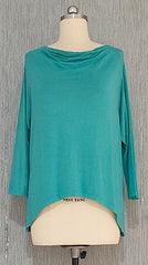 3/4 Sleeve cowl N top – 93% Viscose 7% Spandex